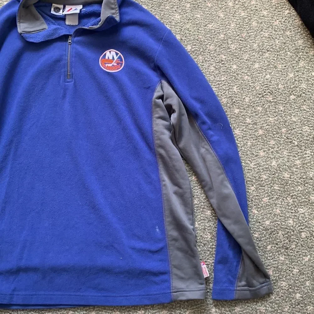 Vintage Majestic New York Islanders Three quarter‎ Fleece jacket